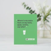 Soy Latté Briefkaart (Staand voorkant)