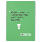 Soy Latté Klembord (Achterkant)