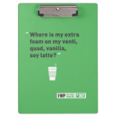 Soy Latté Klembord (Voorkant)