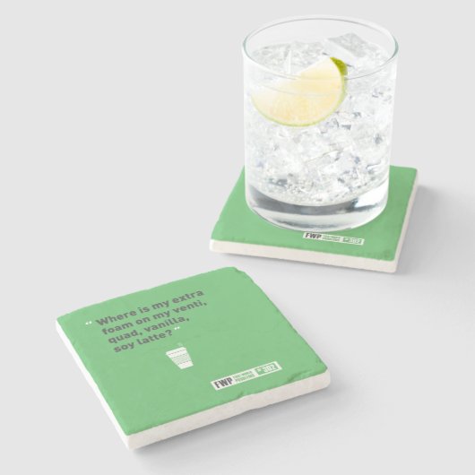 Soy Latté Stenen Onderzetter (Zijkant)