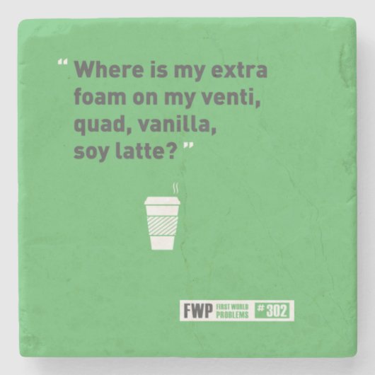 Soy Latté Stenen Onderzetter (Voorkant)