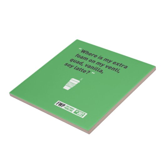 Soy Latté Tegeltje (Zijkant)