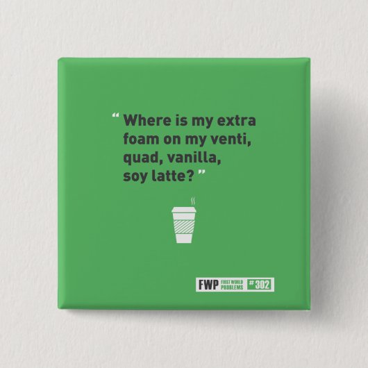 Soy Latté Vierkante Button 5,1 Cm (Voorkant)