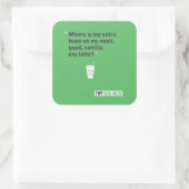 Soy Latté Vierkante Sticker (Tas)