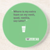 Soy Latté Zandsteen Onderzetter (Voorkant)