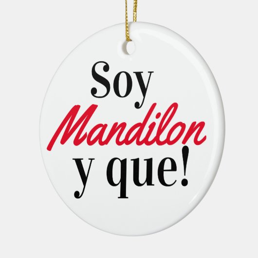 Soy mandilon y que keramisch ornament (Links)
