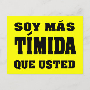 Soy mas timida que usted briefkaart