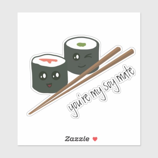 Soy Mate Cute Sushi Addict Kawaii Character Sticker (Vel)
