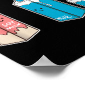 Soy Milk He Must Be Spanish Funny Pun Vegan Gift Poster (Hoek)