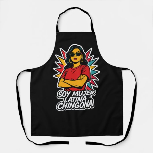 Soy Mujer Latina Chingona–Bold Empowered Latina Schort (Voorkant)
