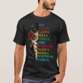 Soy Mujer Latina Fuerte Independiente Chingona T-shirt (Voorkant)