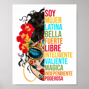 Soy Mujer Latina Fuerte Independiente Trots Mexico Poster