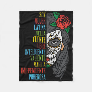 Soy Mujer Latina Suiker Schedel Vrouwen Cinco De M Fleece Deken