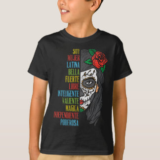 Soy Mujer Latina Suiker Schedel Vrouwen Cinco De M T-shirt