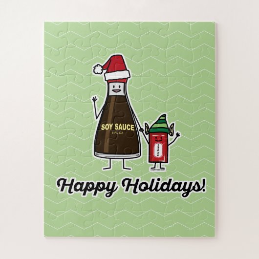 Soy Sauce Bottle Packet kind Kerstman Legpuzzel (Verticaal)