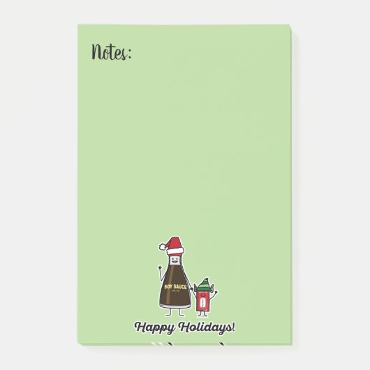 Soy Sauce Bottle Packet kind, kerstman Post-it® Notes (Voorkant)