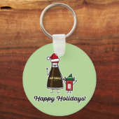 Soy Sauce Bottle Packet kind Kerstman Sleutelhanger (Voorkant)
