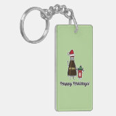 Soy Sauce Bottle Packet kind Kerstman Sleutelhanger (Voorkant Links)
