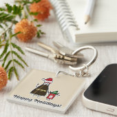 Soy Sauce Bottle Packet kind Kerstman Sleutelhanger (Voorkant Rechts)