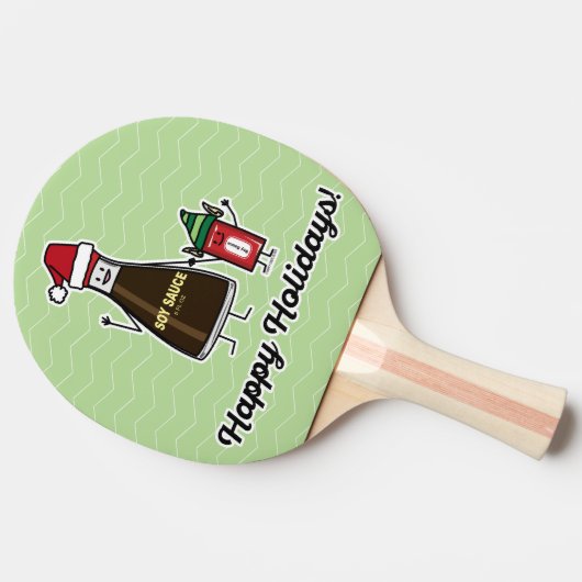 Soy Sauce Bottle Packet kind Kerstman Tafeltennisbatje (Zijkant)