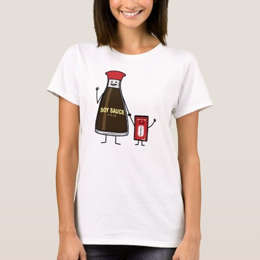 Soy Sauce Bottle Packet kind kinderkruis Aziatisch T-shirt (Voorkant)
