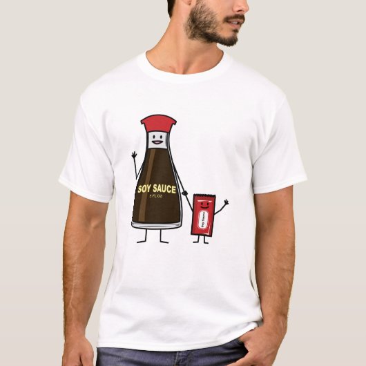 Soy Sauce Bottle Packet kind kinderkruis Aziatisch T-shirt (Voorkant)