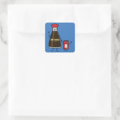 Soy Sauce Bottle Packet kind kindkruis Aziatische Vierkante Sticker (Tas)