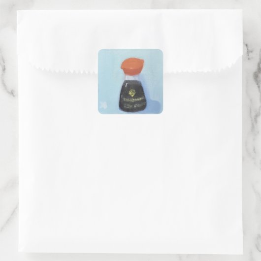 Soy Sauce Vierkante Sticker (Tas)