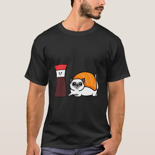Soy Siamese Kat Sushi T-shirt (Voorkant)