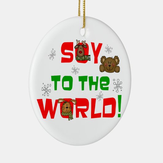 Soy to the World Christmas Keramisch Ornament (Rechts)