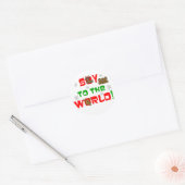 Soy to the World Holiday Ronde Sticker (Envelop)