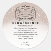 Soy Wax Candle Food Homemade Ronde Sticker (Voorkant)