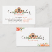 Soy Wax Candle Handgemaakte  Artisan Visitekaartje (Voorkant / Achterkant)