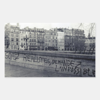 "Soyez Réalistes, Demandez L’impossible!" OG Rechthoekige Sticker