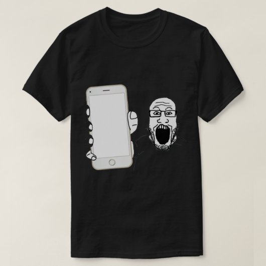 Soyjak Shows zijn telefoon T-shirt (Design voorkant)