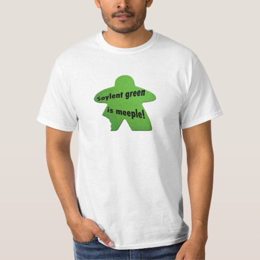 Soylent Green is Meeple T-shirt (Voorkant)