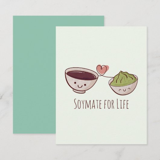 Soymate voor het Leven Notitiekaart Notitiekaartje (Voorkant / Achterkant)