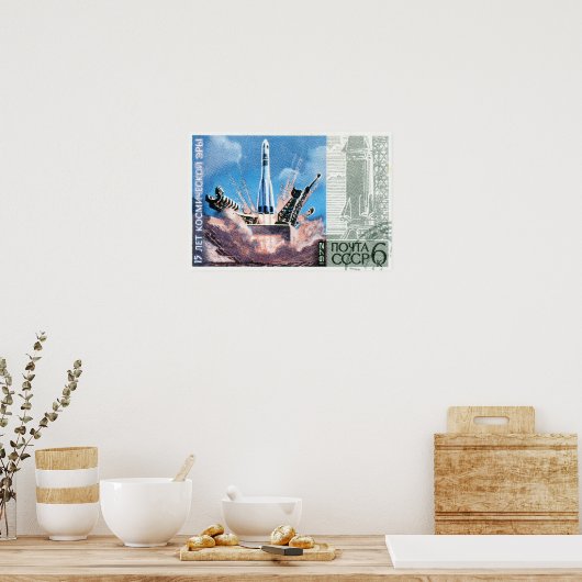 Soyuz Rocket Poster (Keuken)