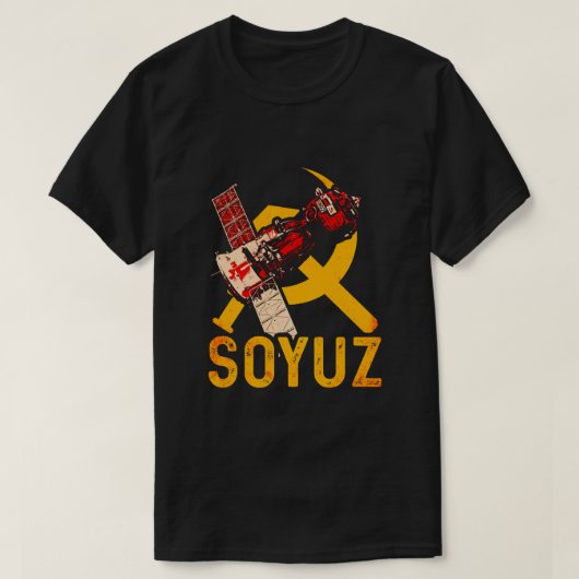 Soyuz Spacecraft Sovjetunie T-shirt (Design voorkant)