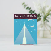 Soyuz TMA-5 Ruimtekunst Briefkaart (Staand voorkant)