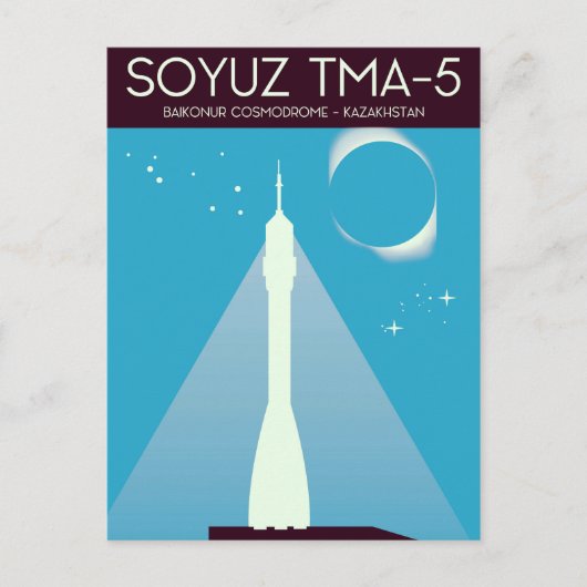 Soyuz TMA-5 Ruimtekunst Briefkaart (Voorkant)