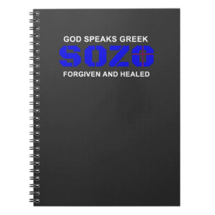 SOZO, God spreekt Grieks Christelijke Humor Notitieboek