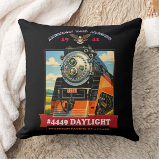 SP GS-4 Daglicht Stoomlocomotief Vintage Poster Kussen