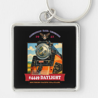 SP GS-4 Daglicht Stoomlocomotief Vintage Poster Sleutelhanger