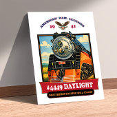 SP GS-4 Daylight 4449 Steam Locomotive Retro Print