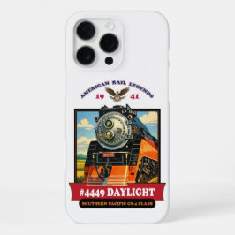 SP GS-4 Daylight 4449 Steam Locomotive Retro Print iPhone 16 Pro Max Hoesje