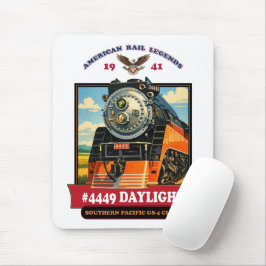 SP GS-4 Daylight 4449 Steam Locomotive Retro Print Muismat