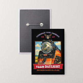 SP GS-4 Stoomlocomotief Vintage Poster Button