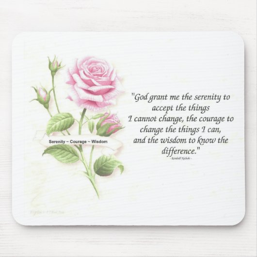 SP roze Rose Mousepad Muismat (Voorkant)