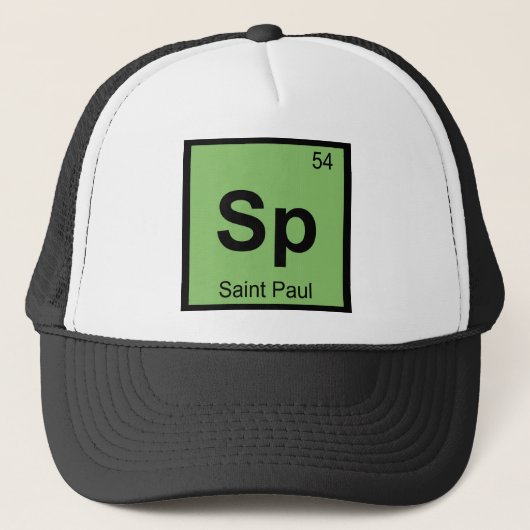 Sp - Saint Paul Minnesota Scheikunde Periodiek Sys Trucker Pet (Voorkant)